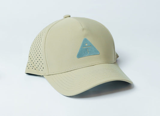 Premium Snapback Cap – Sand | Matte Gray Logo