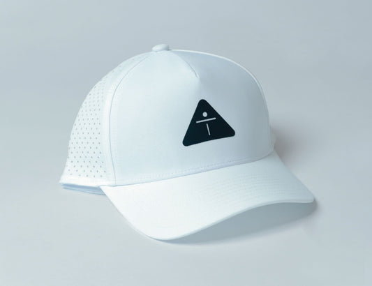 Premium Snapback Cap – White | Matte Black Logo
