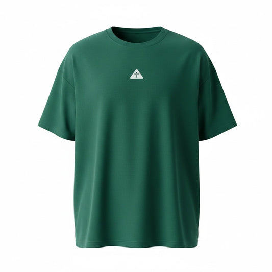 Green w/ White  - Premium Oversized Shirt – 100% Cotton | Luxury Cut & Finish