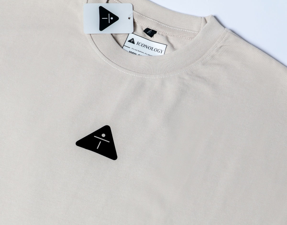 Beige w/ Black Mate - Premium Oversized Shirt – 100% Cotton | Luxury Cut & Finish