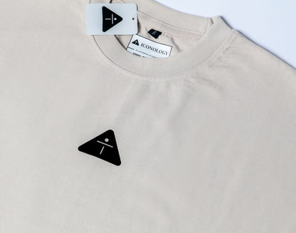 Beige w/ Black Mate - Premium Oversized Shirt – 100% Cotton | Luxury Cut & Finish