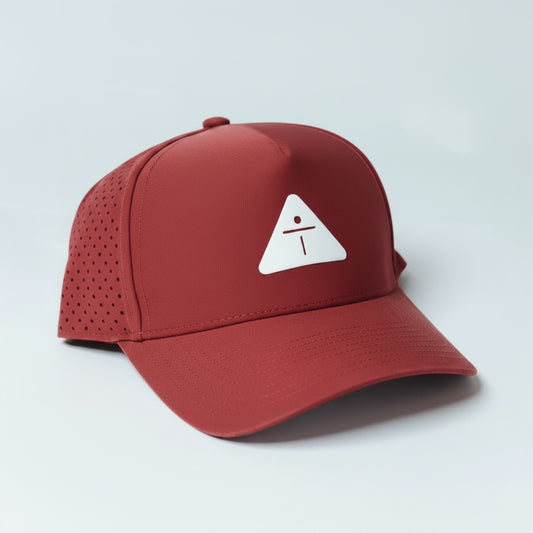 Premium Snapback Cap – Red | Matte White Logo
