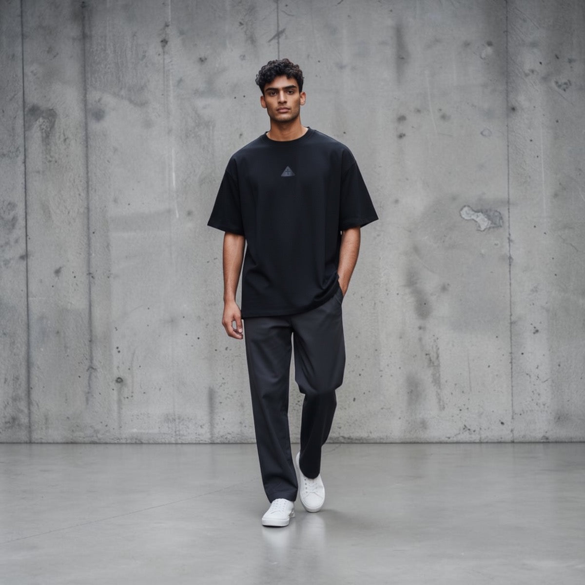 Black w/ Black Mate - Premium Oversized Shirt – 100% Cotton | Luxury Cut & Finish