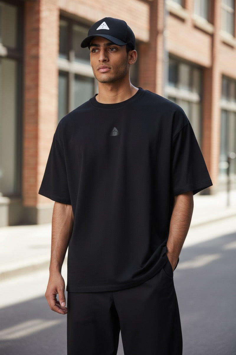 Black w/ Black Mate - Premium Oversized Shirt – 100% Cotton | Luxury Cut & Finish
