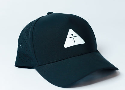 Premium Snapback Cap – Black | Matte White Logo
