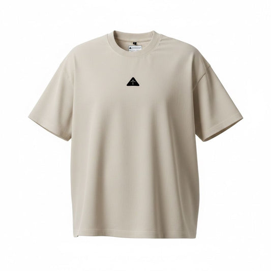 Beige w/ Black Mate - Premium Oversized Shirt – 100% Cotton | Luxury Cut & Finish