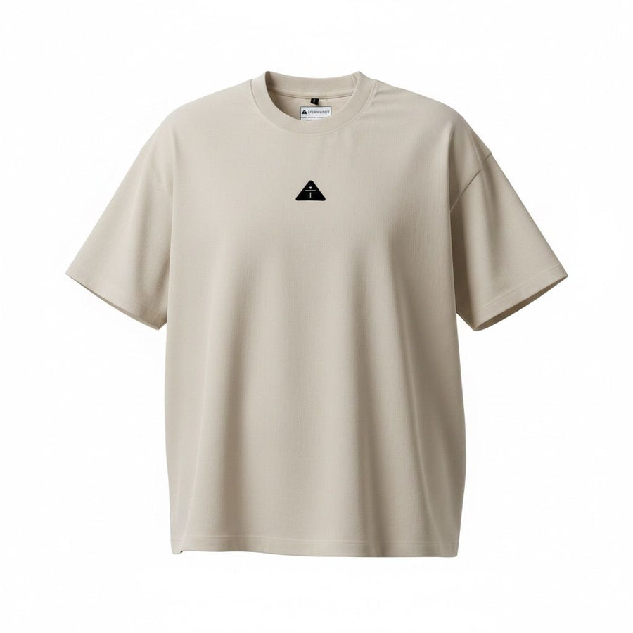 Beige w/ Black Mate - Premium Oversized Shirt – 100% Cotton | Luxury Cut & Finish