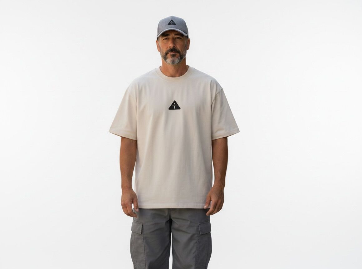 Beige w/ Black Mate - Premium Oversized Shirt – 100% Cotton | Luxury Cut & Finish