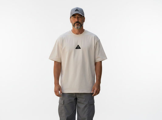 Beige w/ Black Mate - Premium Oversized Shirt – 100% Cotton | Luxury Cut & Finish